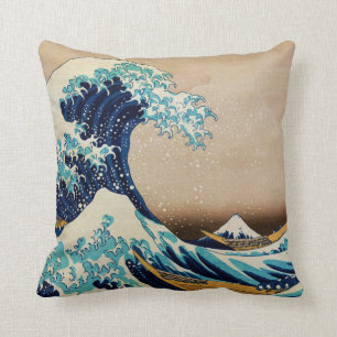 The Great Wave by Hokusai Japanese Throw Pillow
