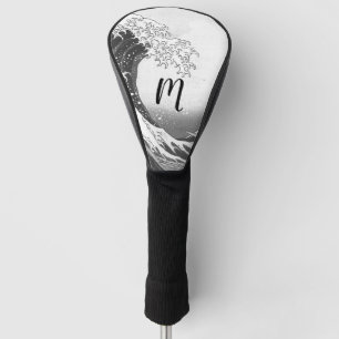 The Great Wave  in black&white Golf Head Cover