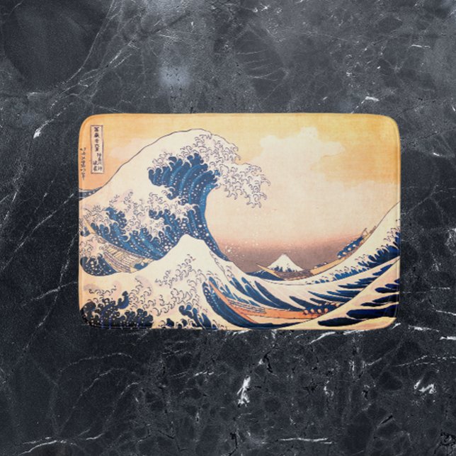 The Great Wave  - Japanese  art  Bath Mat (Creator Uploaded)