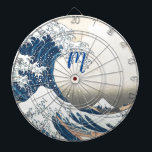 The Great Wave - Japanese art Dartboard<br><div class="desc">The Great Wave - vintage Japanese art by the19th century artist Katsushika Hokusai . It was edited and applied on this Dart Board   by lumirala . Easy to personalize it now with your monogram  .</div>