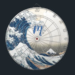 The Great Wave - Japanese art Dartboard<br><div class="desc">The Great Wave - vintage Japanese art by the19th century artist Katsushika Hokusai . It was edited and applied on this Dart Board by lumirala . Easy to personalize it now with your monogram .</div>