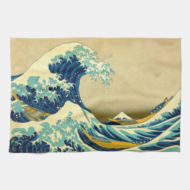 The Great Wave Kitchen Towel (Horizontal)