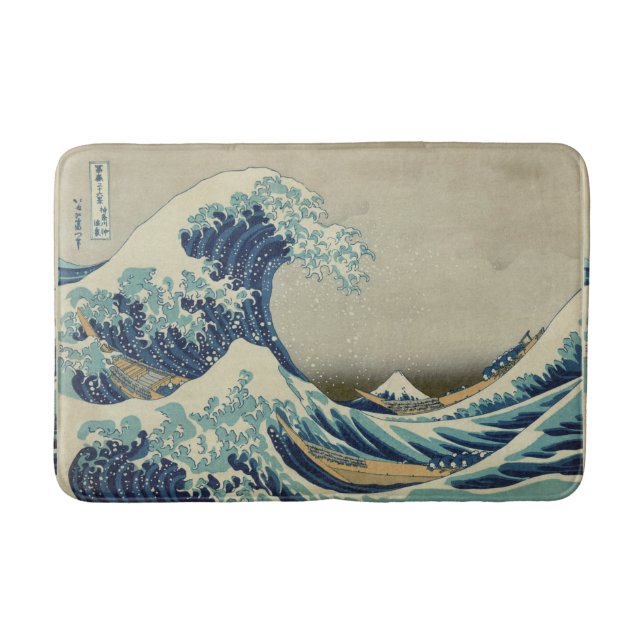 The Great Wave Mt Fuji Bath Mat (Front)
