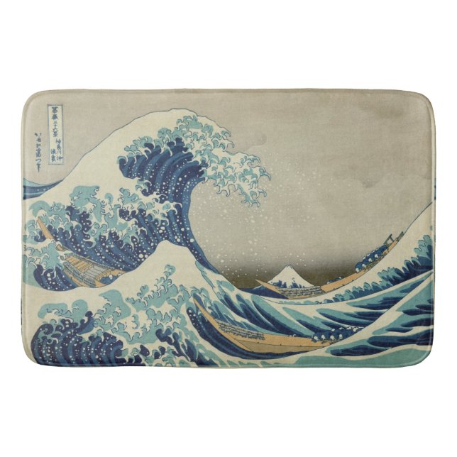 The Great Wave Mt Fuji Bath Mat (Front)