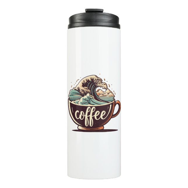 The Great Wave Of Coffee Thermal Tumbler (Front)