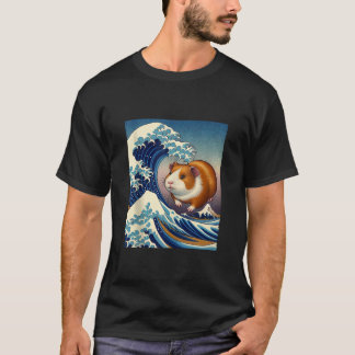 The Great Wave of Guinea Pig Japanese Animal Anime T-Shirt