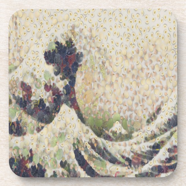 The Great Wave Of Honeydew Melon After Hokusai Coaster (Front)