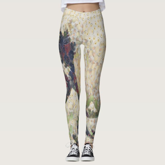 The Great Wave Of Honeydew Melon Fine Art Spoof Leggings (Front)