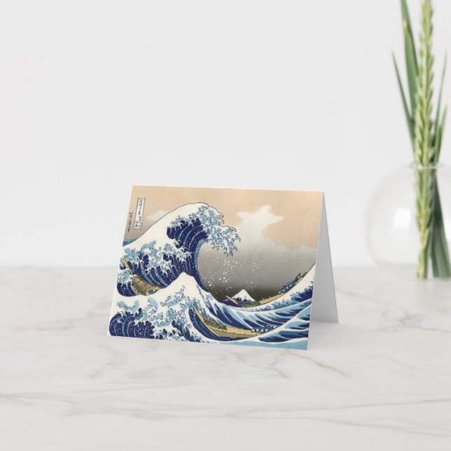 The Great Wave of Kanagawa - Katsushika Hokusai Card (Front)