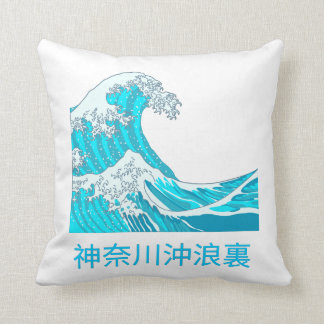 The great wave of kanagawa throw pillow