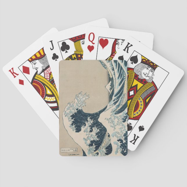 The Great Wave of Kanagawa, Views of Mt. Fuji Playing Cards (Back)