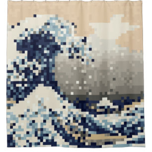 The Great Wave off Kanagawa 8 Bit Pixel Art