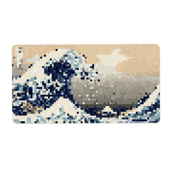 The Great Wave off Kanagawa 8 Bit Pixel Art (Front)