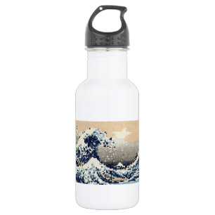 The Great Wave off Kanagawa 8 Bit Pixel Art 532 Ml Water Bottle