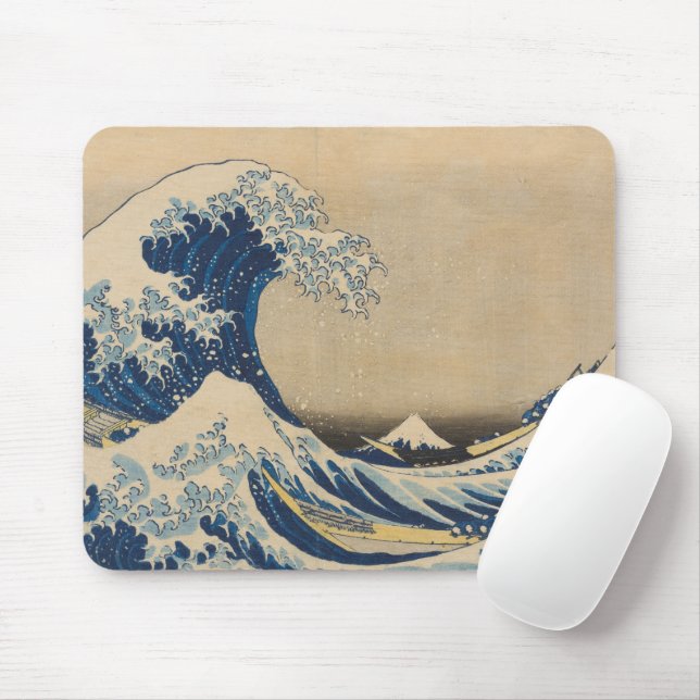 "The Great Wave off Kanagawa" Art Mouse Pad (With Mouse)
