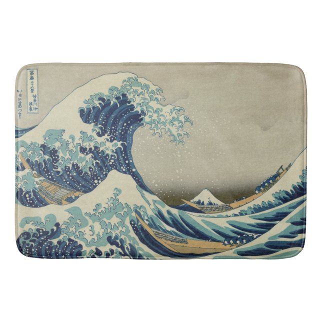 The Great Wave off Kanagawa Bath Mat (Front)