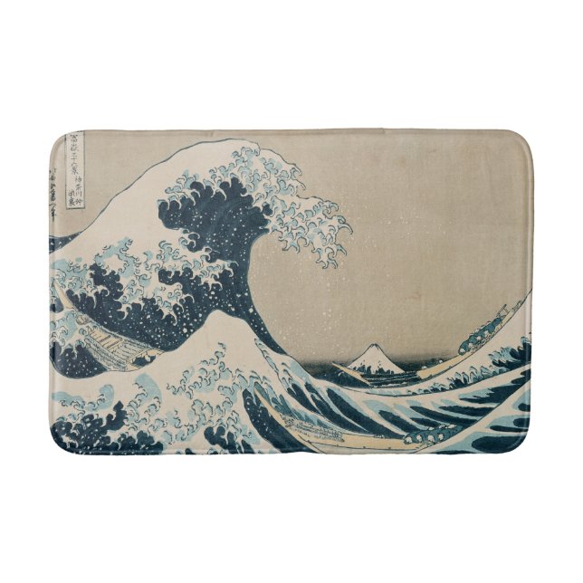 The Great Wave off Kanagawa Bath Mat (Front)