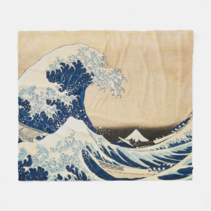 The Great Wave off Kanagawa by Hokusai Fleece Blanket