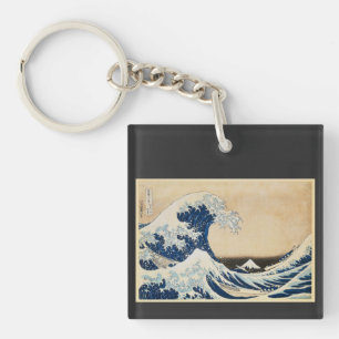 The Great Wave off Kanagawa by Hokusai Keychain