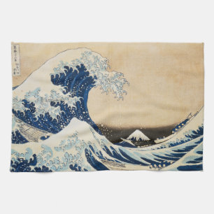 The Great Wave off Kanagawa by Hokusai Kitchen Towel