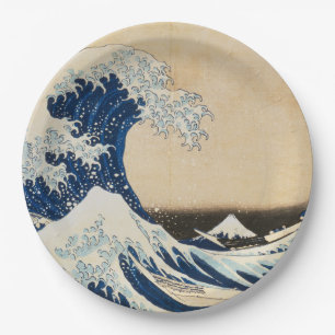 The Great Wave off Kanagawa by Hokusai Paper Plate