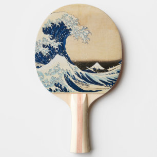 The Great Wave off Kanagawa by Hokusai Ping Pong Paddle