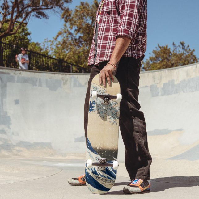 The Great Wave off Kanagawa by Hokusai Skateboard (Outdoor 2)