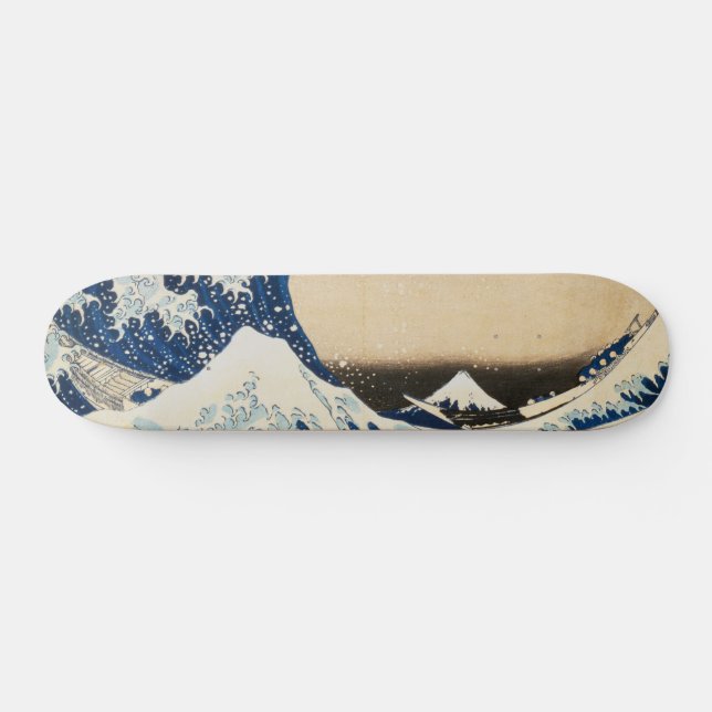 The Great Wave off Kanagawa by Hokusai Skateboard (Horz)