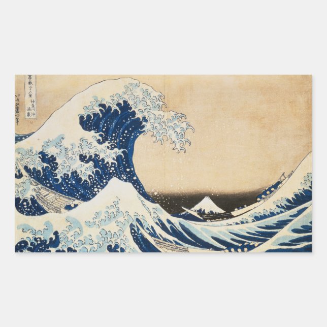 The Great Wave off Kanagawa by Hokusai Sticker (Front)