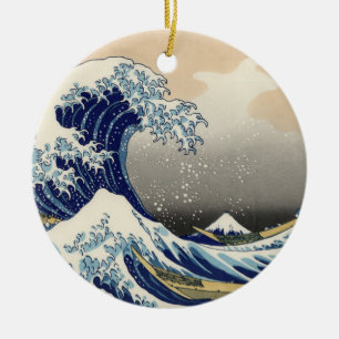 The Great Wave off Kanagawa Ceramic Ornament