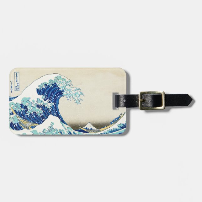 The Great Wave off Kanagawa Custom Luggage Tag (Front Horizontal)