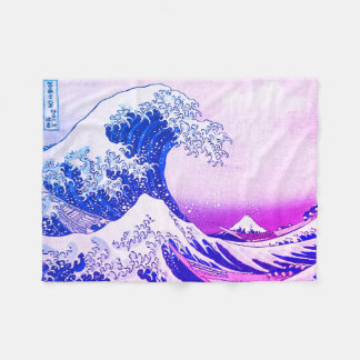The Great Wave Off Kanagawa Fleece Blanket