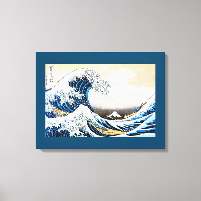 The Great Wave off Kanagawa, Hokusai Canvas Print (Front)
