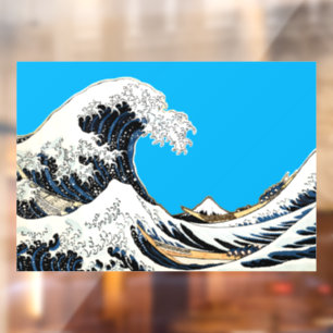 The Great Wave Off Kanagawa Hokusai, Japanese art Window Cling