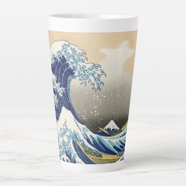 The Great Wave off Kanagawa Hokusai Katsushika Latte Mug (Front)