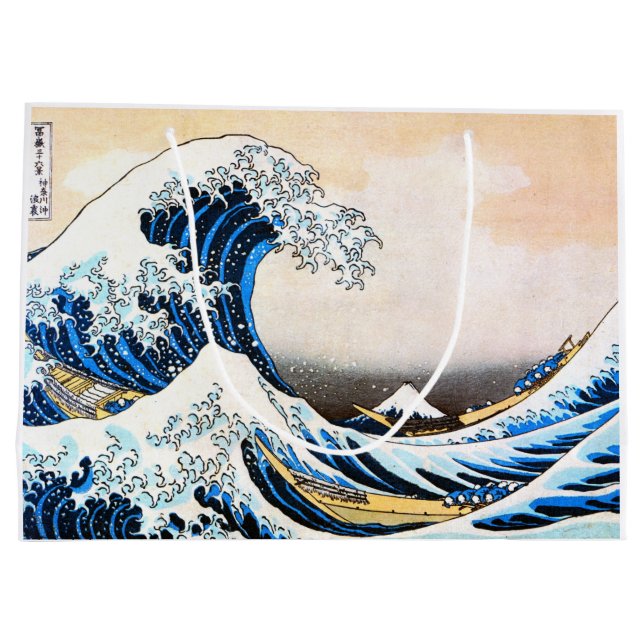 The Great Wave off Kanagawa, Hokusai Large Gift Bag (Back)