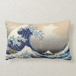 The Great Wave off Kanagawa Hokusai Lumbar Pillow<br><div class="desc">The Great Wave off Kanagawa by Hokusai. Beautiful masterpiece of a Great Wave,  one of the most famous fine art paintings off all time. Available on many high quality gift ideas and artistic apparel.</div>