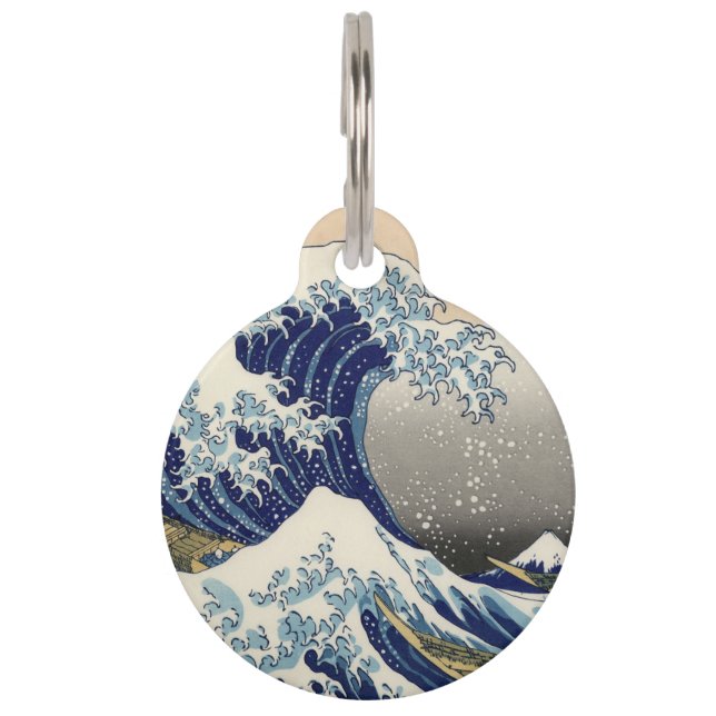 The Great Wave off Kanagawa Hokusai Pet Tag (Front)
