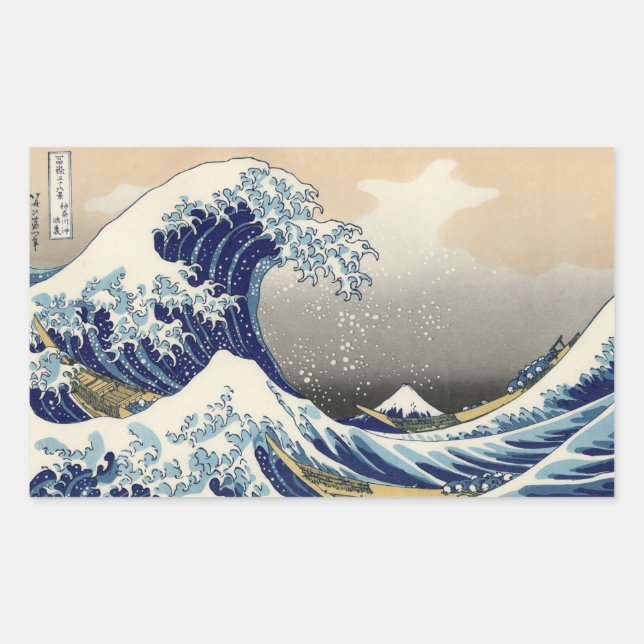 The Great Wave off Kanagawa Hokusai Sticker (Front)
