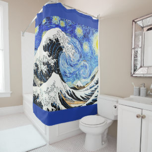 The Great Wave Off Kanagawa in Starry night