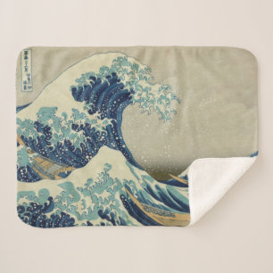 The Great Wave Off Kanagawa Kanagawa-oki Nami Ura Sherpa Blanket