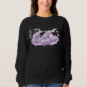 The Great Wave Off Kanagawa/Kawaii Pastel Goth Sweatshirt