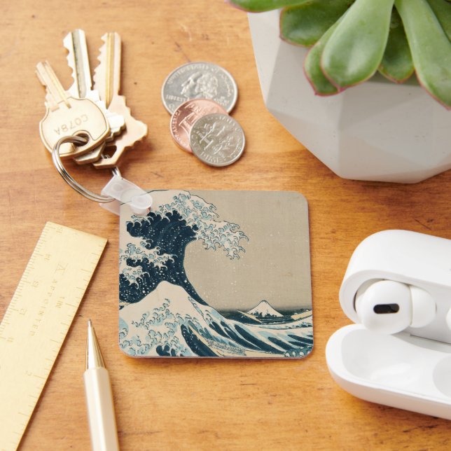 The Great Wave off Kanagawa Keychain (Desk)