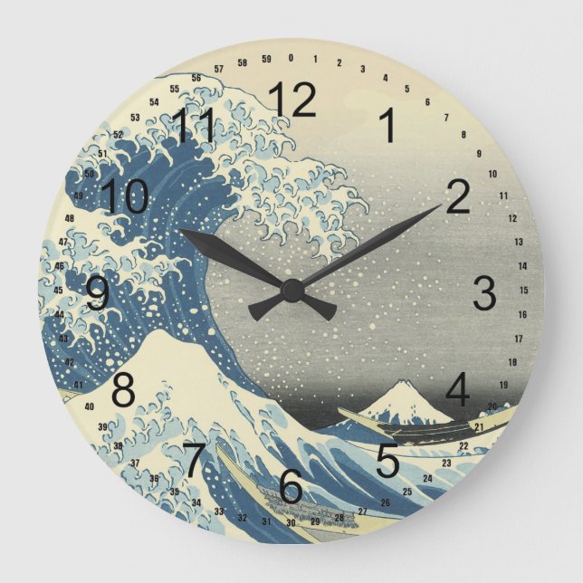 The Great Wave off Kanagawa Large Clock (Front)