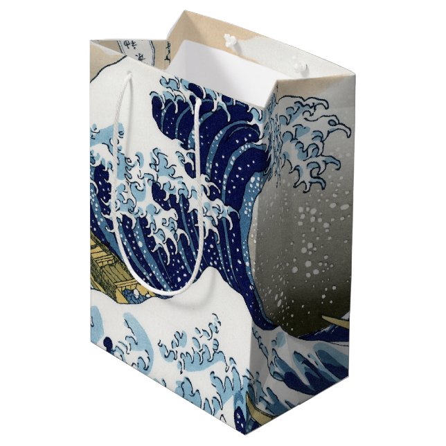 The Great Wave Off Kanagawa Medium Gift Bag (Back Angled)