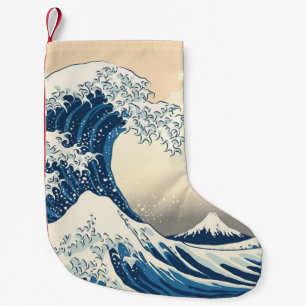 The great wave off kanagawa painting reproduction  small christmas stocking