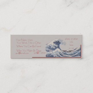 The Great Wave off Kanagawa Skinny Business Card
