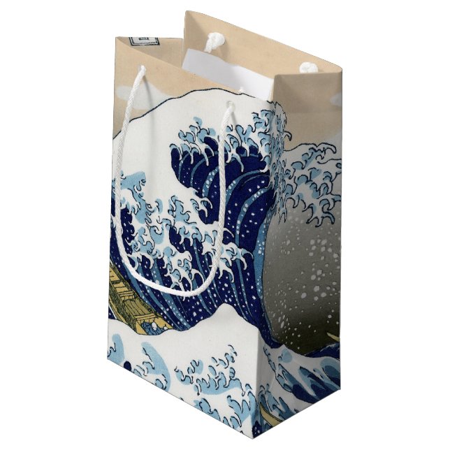 The Great Wave Off Kanagawa Small Gift Bag (Back Angled)