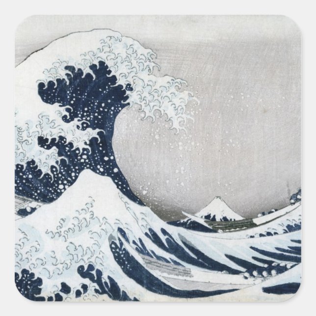The Great Wave off Kanagawa Square Sticker (Front)