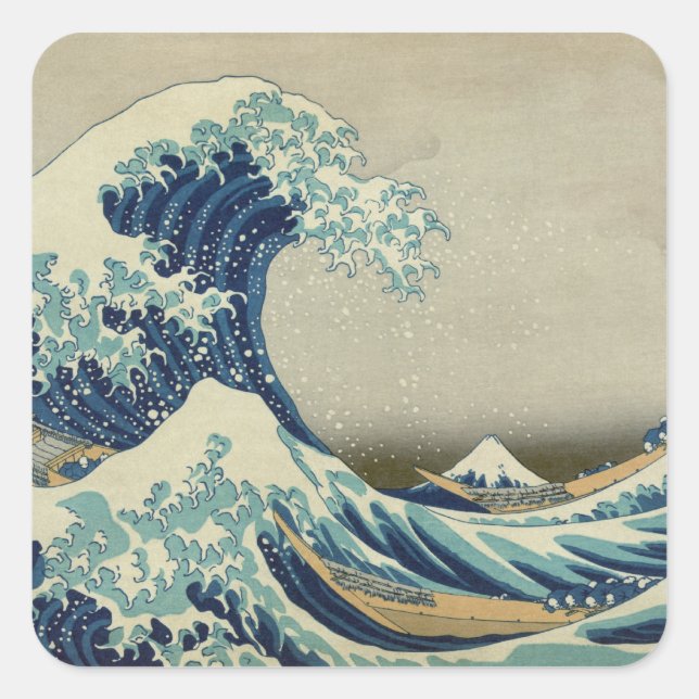 The Great Wave off Kanagawa Square Sticker (Front)